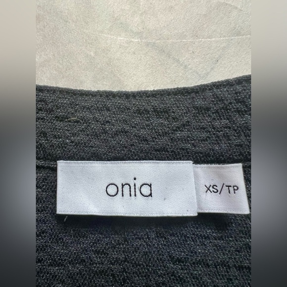 ONIA Womens Black Jumpsuit Size XS Button Down Romper Crinkle Gauge Shorts - Picture 8 of 9